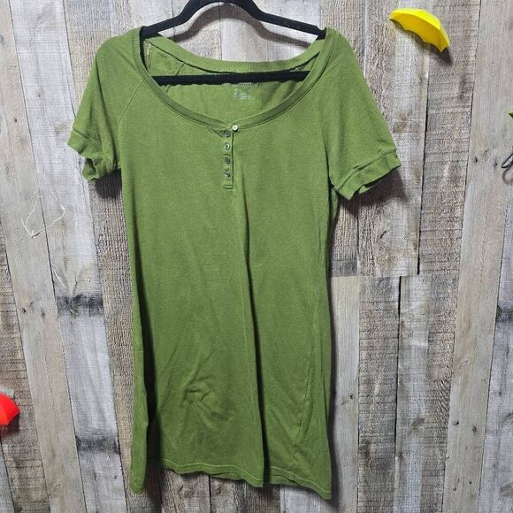 Norma Kamali Green Shirt Mini Dress - Picture 1 of 3